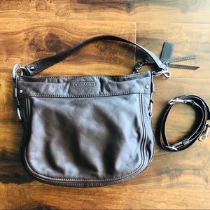 COACH ZOE brown leather convertible crossbody